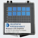 Multilayer Graphene on 285 nm Silicon Dioxide Wafer: 10 pack