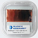 Multilayer h-BN (Boron Nitride) film grown on copper foil: 2" x 1"